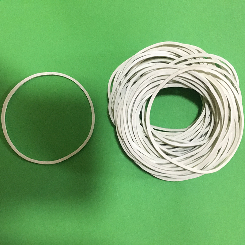 批发越南越意弹力好不易断直径50mm捆钱用白色橡皮筋白色牛皮筋